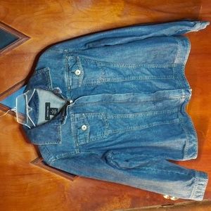 Calvin Klein Jeans woman's size 0X denim zip up Jean jacket